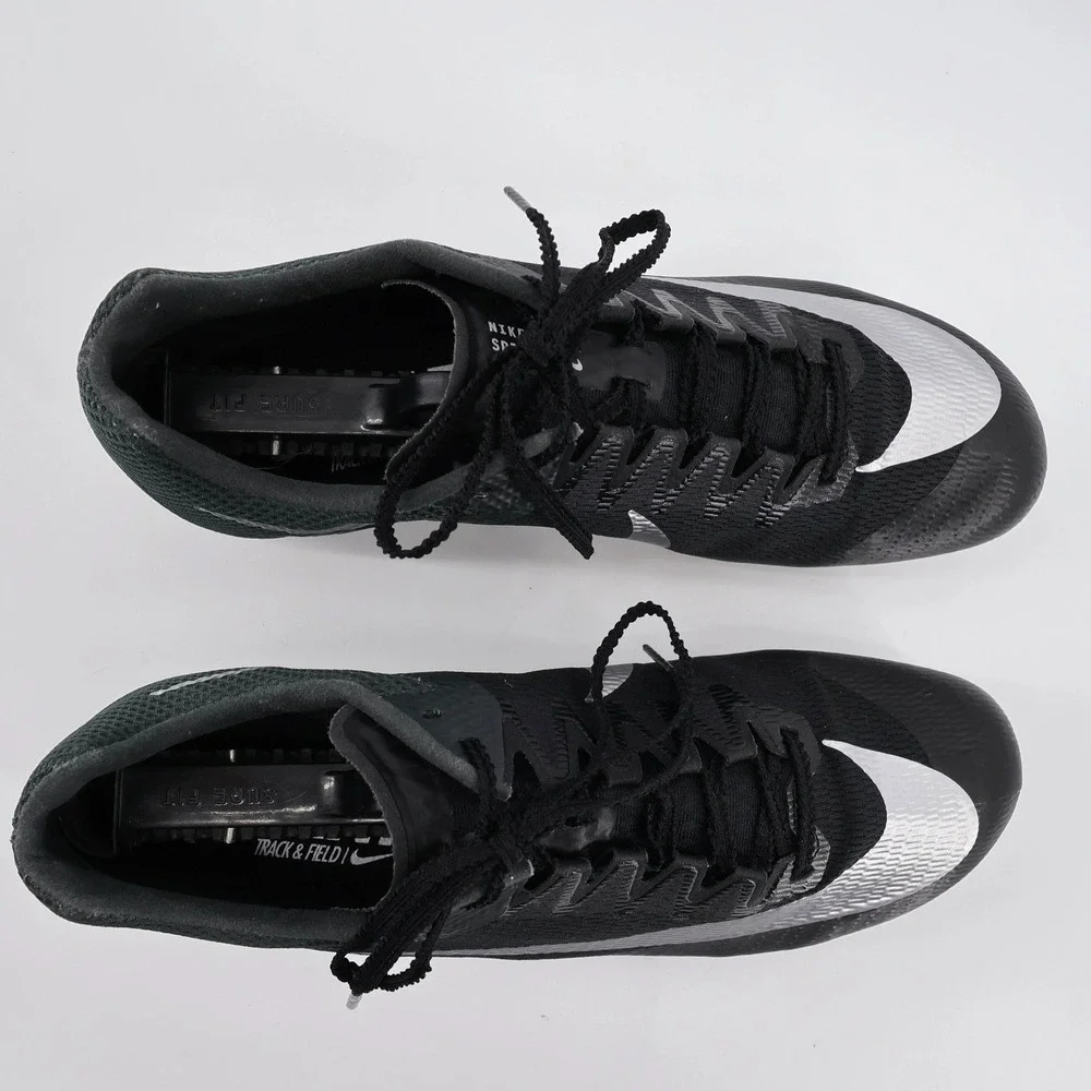 NEW Nike Zoom Rival S 9 Track Spikes Black Silver Low Top Mens Size 10 NO SPIKES